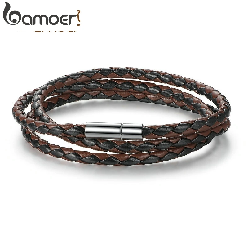 BAMOER Cheap Wholesale Fashion Men Leather Bracelet 100% Brand New Trendy Bracelets with Magnet Clasp PI0063-5
BAMOER Cheap Wholesale Fashion Men Leather Bracelet 100% Brand New Trendy Bracelets with Magnet Clasp PI0063-5