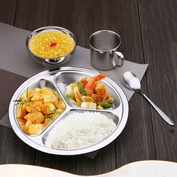 JX-LCLYL 22/24/26cm Dia 3 Sections Round Divided Dish Snack Dinner Plate Stainless Steel
JX-LCLYL 22/24/26cm Dia 3 Sections Round Divided Dish Snack Dinner Plate Stainless Steel