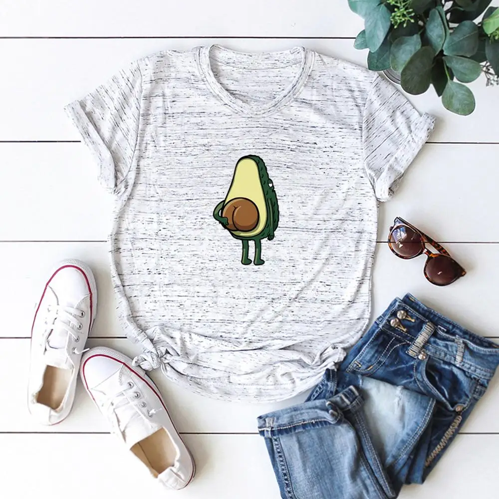 Summer New Woman T-shirt Fashion Creative spoof Cartoon avocado print Print Short Sleeve Cotton Women Tops Casual Loose T shirt
Summer New Woman T-shirt Fashion Creative spoof Cartoon avocado print Print Short Sleeve Cotton Women Tops Casual Loose T shirt