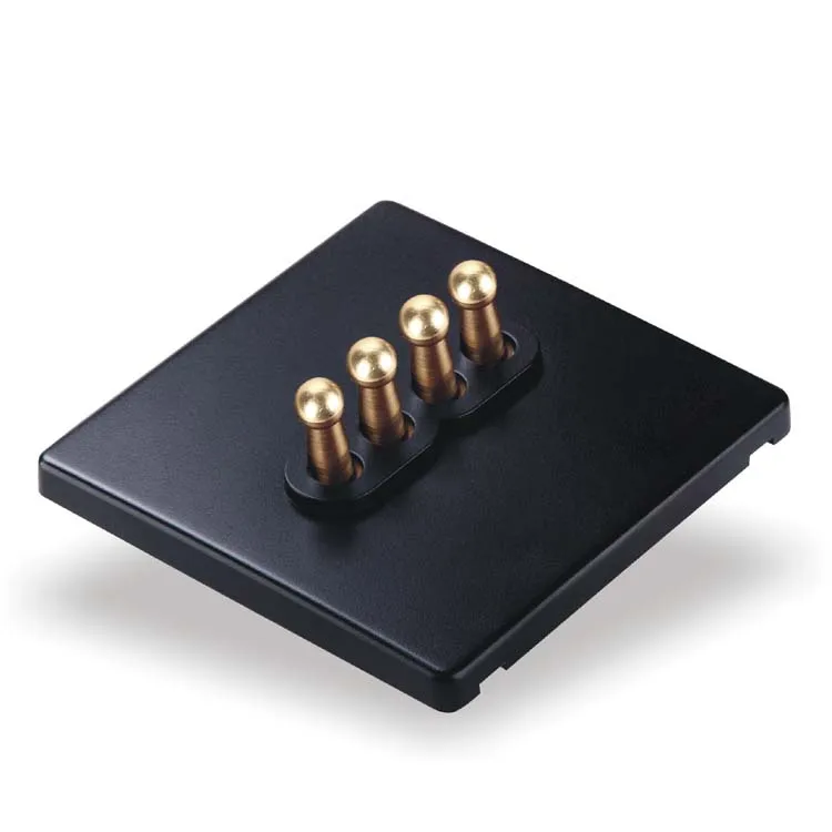 Black Touch Switch 86Type Retro Light Switch Four Control Two Way 10A 110V- 250V
Black Touch Switch 86Type Retro Light Switch Four Control Two Way 10A 110V- 250V