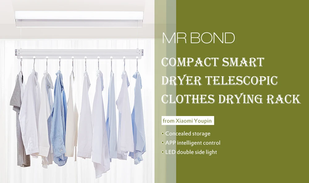 MR BOND Compact Smart Dryer Telescopic Clothes Drying Rack from Xiaomi Youpin MR BOND Compact Smart Dryer Telescopic Clothes Drying Rack from Xiaomi Youpin