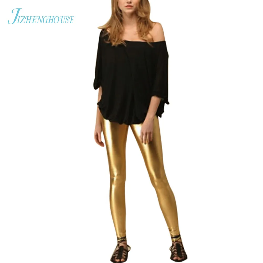 JIZHENGHOUSE Drop Shipping Sexy Casual Gold Silver Skinny Leggings Fashion High Waist Womens Legging
JIZHENGHOUSE Drop Shipping Sexy Casual Gold Silver Skinny Leggings Fashion High Waist Womens Legging