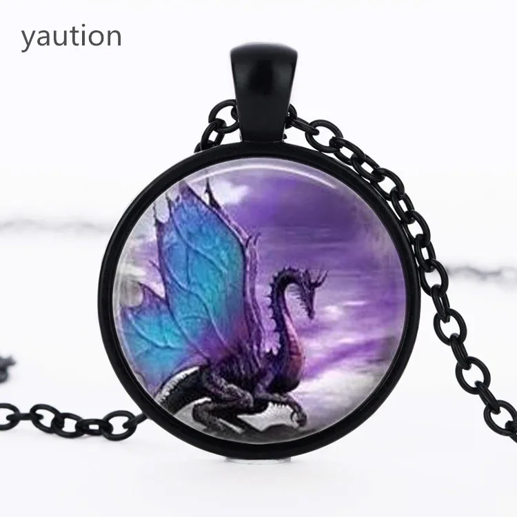 Ожерелье с подвеской в виде голубого дракона|jewelry long|necklace jewelrydragon jewelry |