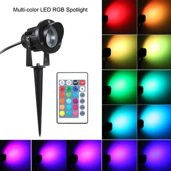 Waterproof 10W LED Garden Light RGB LED Spotlight with Remote Control Outdoor Landscape Lights for Driveway Yard Lawn Patio Pool
Waterproof 10W LED Garden Light RGB LED Spotlight with Remote Control Outdoor Landscape Lights for Driveway Yard Lawn Patio Pool