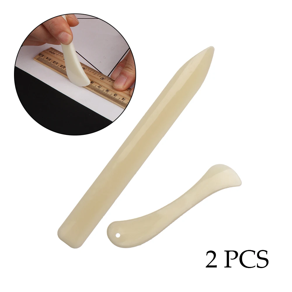 2PCS Useful 2Styles Imitation Bone Folder Paper Creaser Edge Leather Scoring for Scrapbooking Paper Craft Bookbinding Card Make
2PCS Useful 2Styles Imitation Bone Folder Paper Creaser Edge Leather Scoring for Scrapbooking Paper Craft Bookbinding Card Make