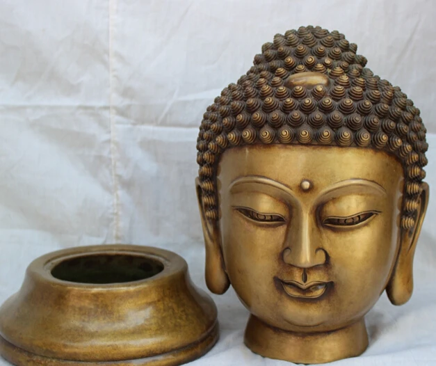 008602 14" Folk Tibet Bronze Temple Pray Shakyamuni Joss Sakyamuni Buddha Head Statue
008602 14" Folk Tibet Bronze Temple Pray Shakyamuni Joss Sakyamuni Buddha Head Statue
