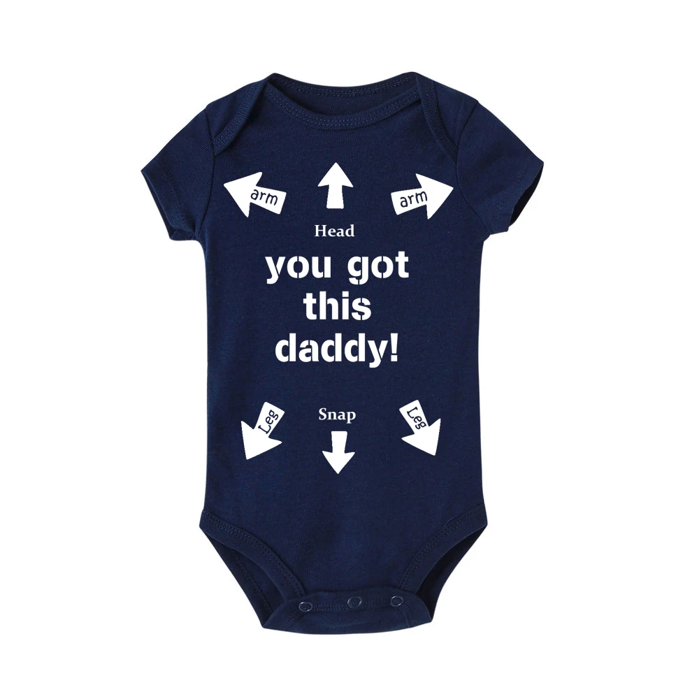 

You Got This Daddy Baby romper Newborn Infant Girls Boy Short Sleeve Funny Cool Dad Cotton Rompers Jumpsuit Outfit Father Gift