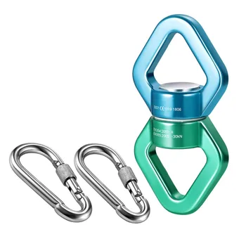 Swing Swivel with 2 Carabiners 30KN for Aerial Silks Dance, Safest Climbing Rotational Device Hanging Spinner 2500 up Lbs
Swing Swivel with 2 Carabiners 30KN for Aerial Silks Dance, Safest Climbing Rotational Device Hanging Spinner 2500 up Lbs