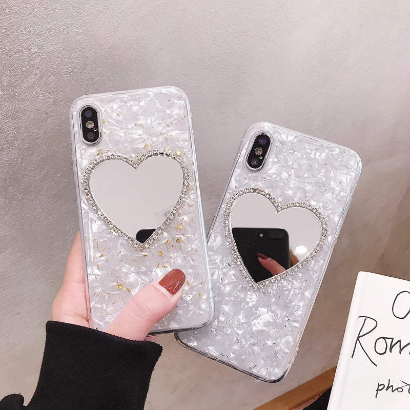 Casyva Shell pattern Phone Case for Iphone X XR XS MAX Love mirror Hard Cover for Iphone 6 7 8 plus Protection Back Cover
Casyva Shell pattern Phone Case for Iphone X XR XS MAX Love mirror Hard Cover for Iphone 6 7 8 plus Protection Back Cover