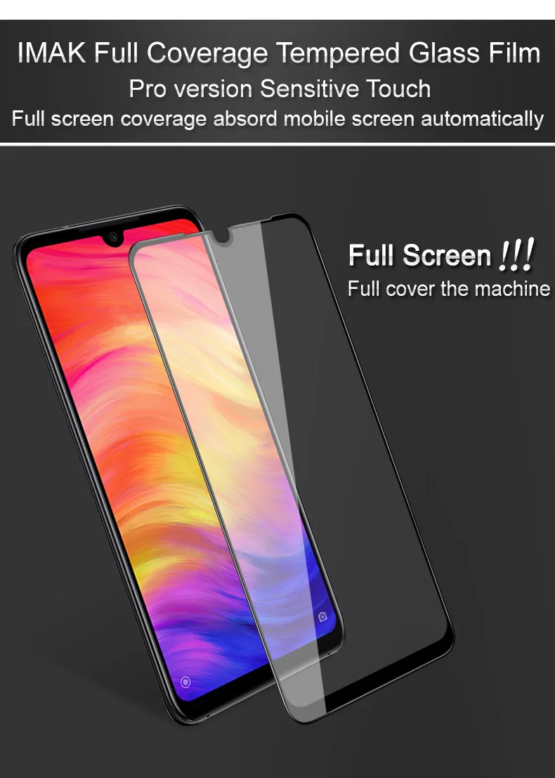 Imak Full Screen Coverage Pro+Version Tempered Glass For Redmi Note 7 Note7 Screen Protector Glass Protective Film
Imak Full Screen Coverage Pro+Version Tempered Glass For Redmi Note 7 Note7 Screen Protector Glass Protective Film