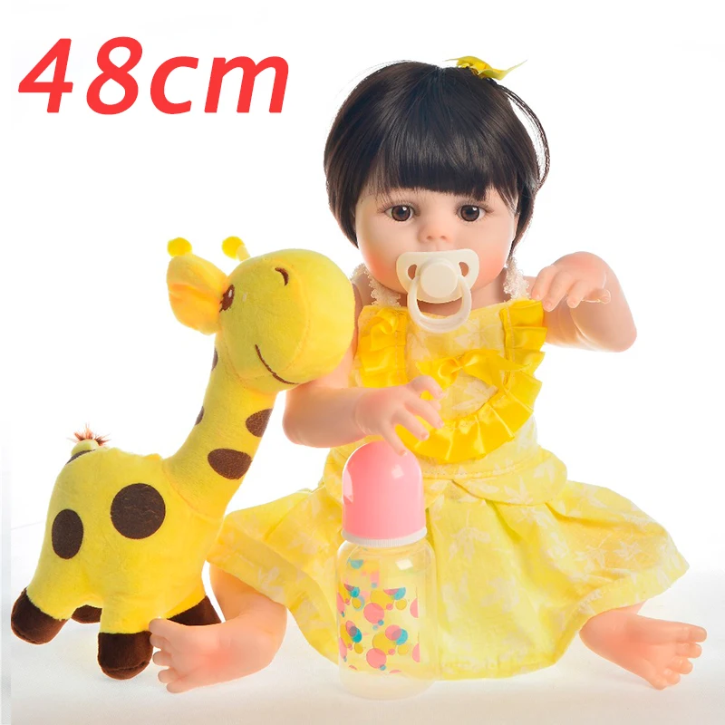 Sweet chubby girl Silicone Body Reborn Dolls 19'' Realistic big eyes Baby Dolls Kids bath Toy Waterproof Boneca Birthday Gift
Sweet chubby girl Silicone Body Reborn Dolls 19'' Realistic big eyes Baby Dolls Kids bath Toy Waterproof Boneca Birthday Gift