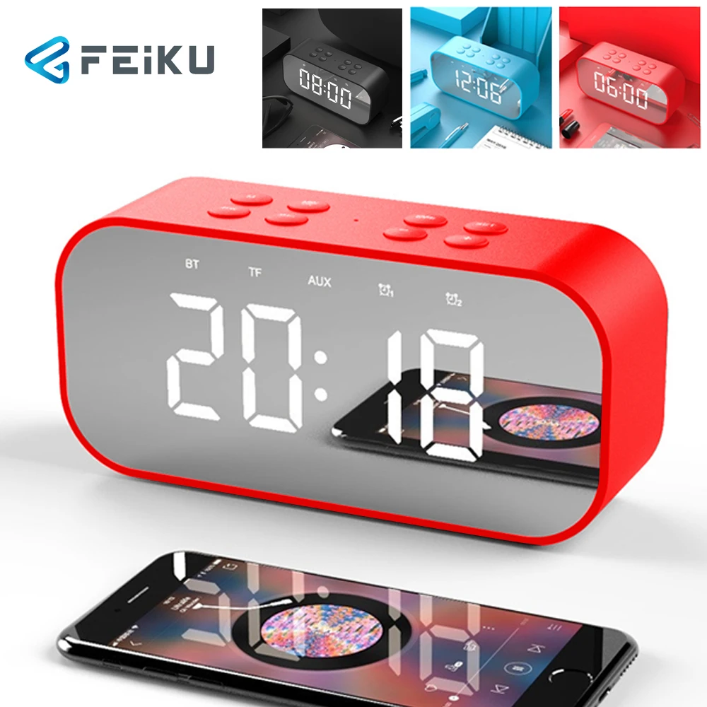 FEIKU Wireless Bluetooth Speaker BT501 Mirror Display Column Subwoofer Music Speaker LED Time Snooze Alarm Clock Portable
FEIKU Wireless Bluetooth Speaker BT501 Mirror Display Column Subwoofer Music Speaker LED Time Snooze Alarm Clock Portable