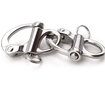 High Quality 304 Stainless Steel 35MM Fixed Snap Anchor Shackle Rigging Fixed Eye Bail with Eye Ring for Sailboat
High Quality 304 Stainless Steel 35MM Fixed Snap Anchor Shackle Rigging Fixed Eye Bail with Eye Ring for Sailboat