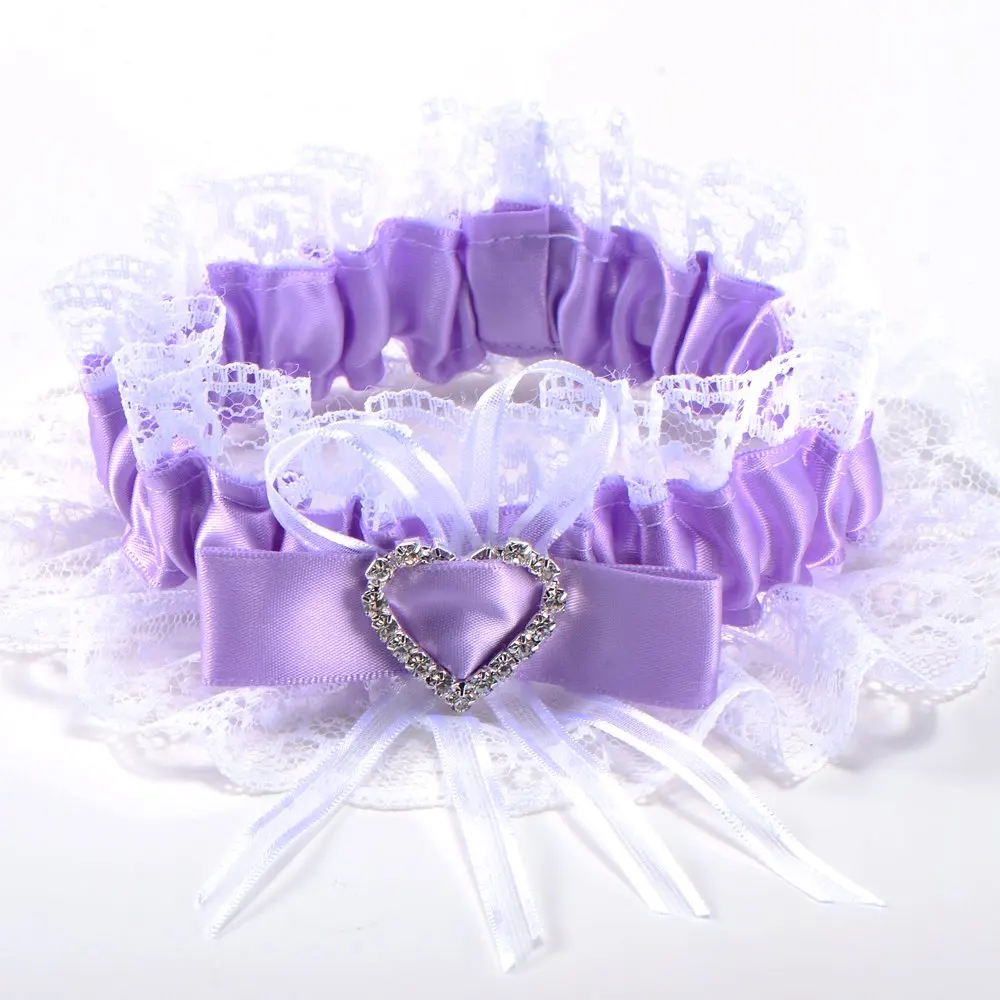 SAF-Garter purple lace wedding accessory lucky bride Bow rhinestone heart elastic tape #68
SAF-Garter purple lace wedding accessory lucky bride Bow rhinestone heart elastic tape #68