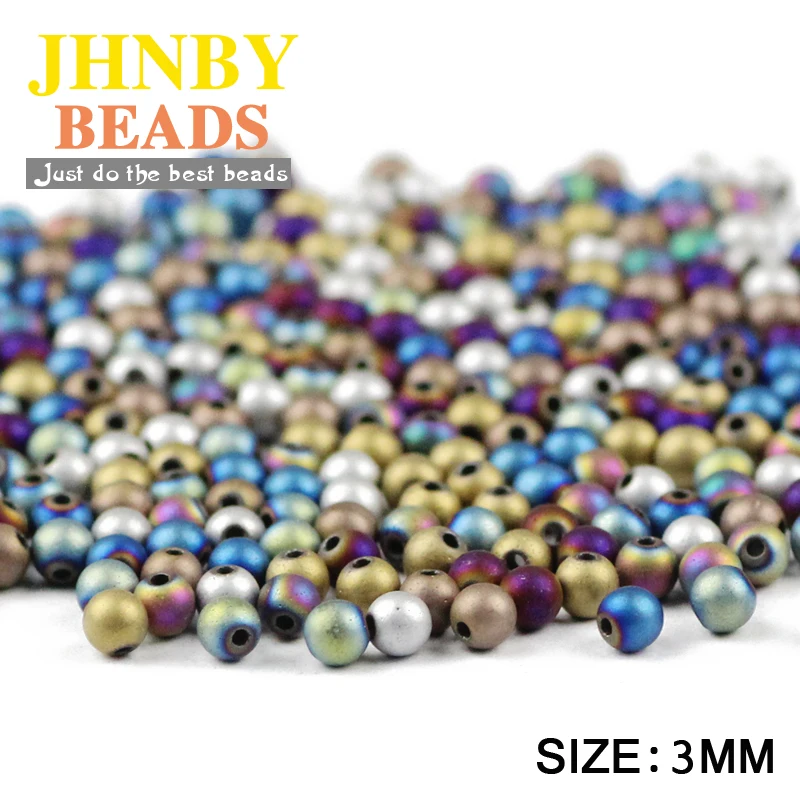 JHNBY Matte Round Black Hematite 3mm 200pcs Natural Stone ore Plating color Loose beads Jewelry bracelet Making DIY Accessories
JHNBY Matte Round Black Hematite 3mm 200pcs Natural Stone ore Plating color Loose beads Jewelry bracelet Making DIY Accessories