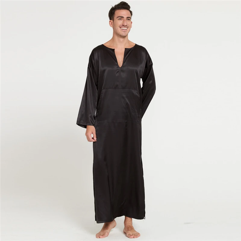 Womail Summer Sexy Men's Robe Bathrobe Casual Simulation Silk Long-sleeved Home Service Thin Men's Nightgown Dropship Ap25
Womail Summer Sexy Men's Robe Bathrobe Casual Simulation Silk Long-sleeved Home Service Thin Men's Nightgown Dropship Ap25