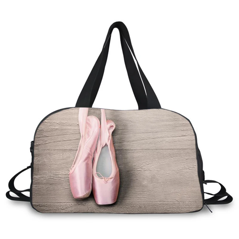 

ballet dance print large weekend dance organizer bags gym duffle bag canvas travel bag with shoes compartment