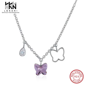 Cute Purple Crystal From Swarovski Pendant Necklace Elegant Drop Butterfly Rhinestone 925 Sterling Silver Chain Necklace Jewelry
Cute Purple Crystal From Swarovski Pendant Necklace Elegant Drop Butterfly Rhinestone 925 Sterling Silver Chain Necklace Jewelry