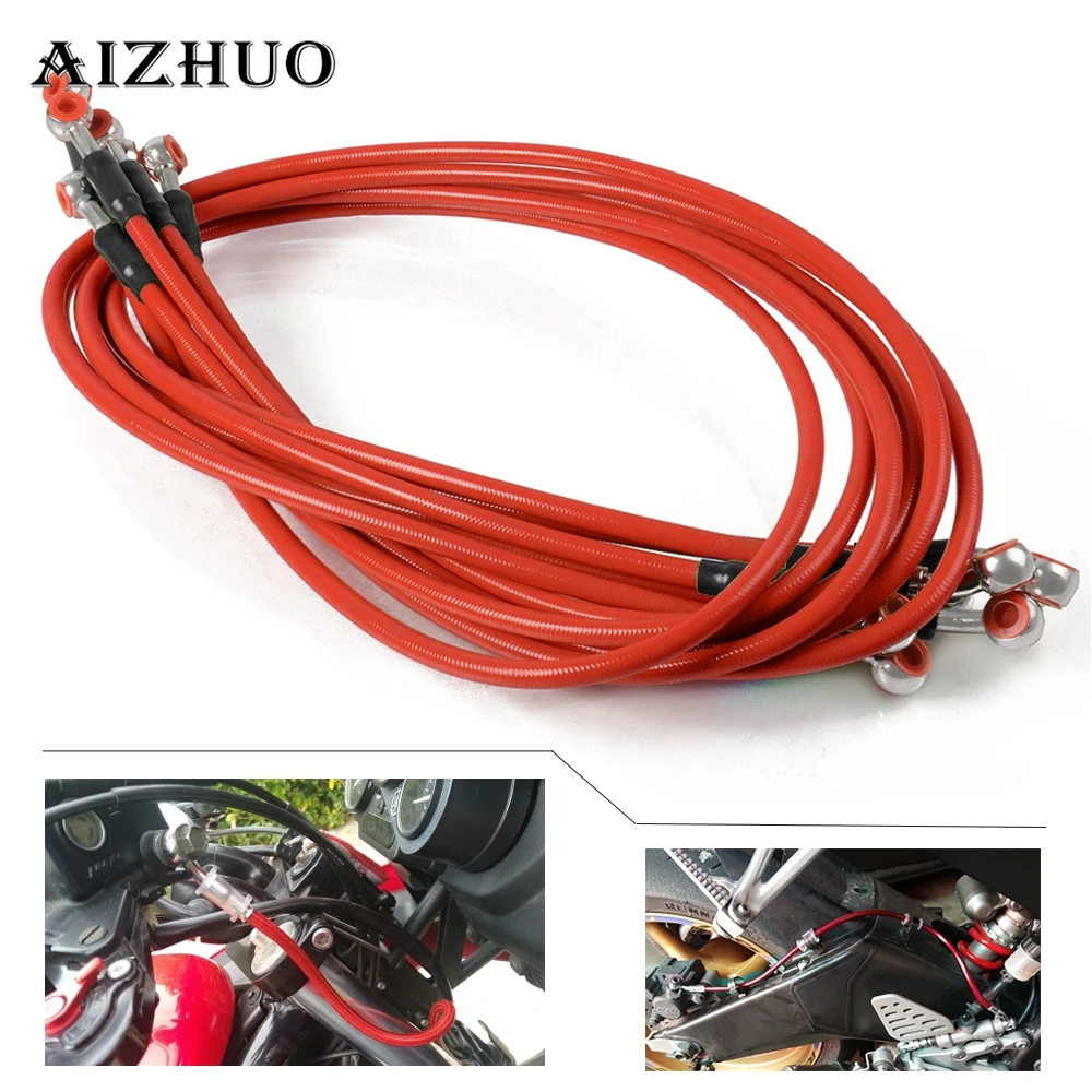 Motorcycle Dirt Bike Steel Hydraulic Reinforce Brake Line Clutch 450-1200mm For honda CB400 CB 599 919 HORNET VTX1300 VFR400 CBR
Motorcycle Dirt Bike Steel Hydraulic Reinforce Brake Line Clutch 450-1200mm For honda CB400 CB 599 919 HORNET VTX1300 VFR400 CBR