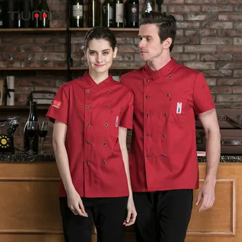 2019 Chef Uniform Breathable Costume Food Service Top Embroidered Short Sleeve Jacket Restaurant Kitchen Unisex Shirt Clothing
2019 Chef Uniform Breathable Costume Food Service Top Embroidered Short Sleeve Jacket Restaurant Kitchen Unisex Shirt Clothing