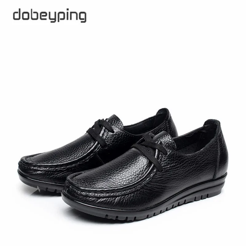 High Quality Genuine Leather Women's Casual Shoes Lace-Up Flats Shoes Women Soft Mother Loafers Female Shoes Large Size 35-43
High Quality Genuine Leather Women's Casual Shoes Lace-Up Flats Shoes Women Soft Mother Loafers Female Shoes Large Size 35-43