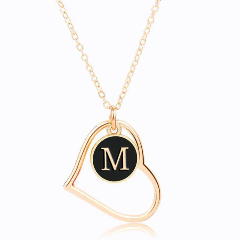 Trendy Custom Made Gold Letters Necklace Double Side Black Round Heart Pendant Letter Necklaces&Pendants Couple Gifts
Trendy Custom Made Gold Letters Necklace Double Side Black Round Heart Pendant Letter Necklaces&Pendants Couple Gifts