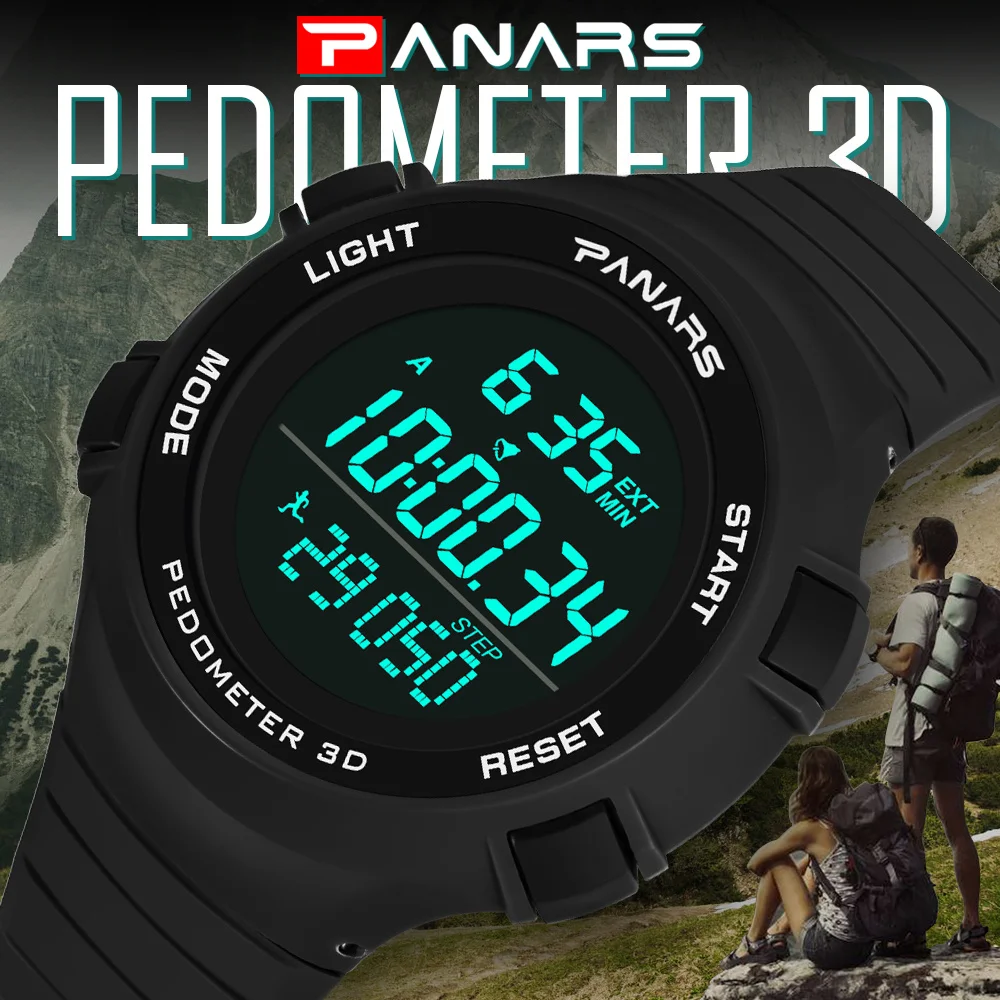 PANARS 3D Pedometer Men's Watch G Digital Shock Wrist Watches Man Resistant Running Sports Watches Hour Alarm Male Clock Horloge
PANARS 3D Pedometer Men's Watch G Digital Shock Wrist Watches Man Resistant Running Sports Watches Hour Alarm Male Clock Horloge