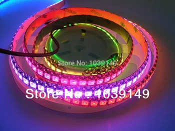 144leds/m WS2812B(5050 rgb led with WS2811 IC built-in) led pixel strip,DC5V,2m long,waterproof;BLACK PCB
144leds/m WS2812B(5050 rgb led with WS2811 IC built-in) led pixel strip,DC5V,2m long,waterproof;BLACK PCB