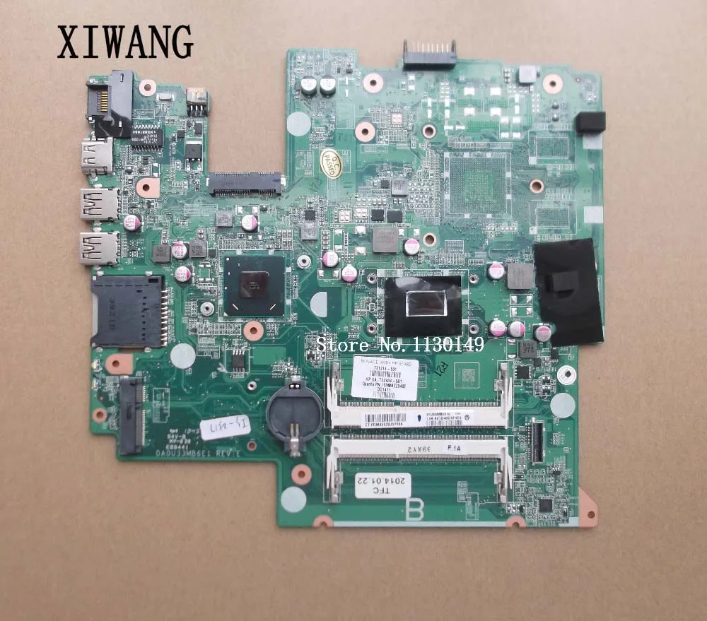 721214-501 Free shipping 721214-001 motherboard for HP Pavilion Sleekbook 14 14-B series motherboard with I3-2375M CPU
721214-501 Free shipping 721214-001 motherboard for HP Pavilion Sleekbook 14 14-B series motherboard with I3-2375M CPU