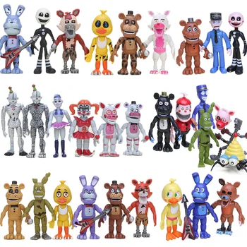 FNAF PVC Action Figures Set Foxy Chica Bonnie Freddy Fazbear Sister Location Model Dolls Nightmare Five Nights At Freddy's 4 Toy
FNAF PVC Action Figures Set Foxy Chica Bonnie Freddy Fazbear Sister Location Model Dolls Nightmare Five Nights At Freddy's 4 Toy