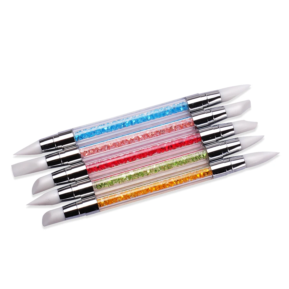 5Pcs/set 2 Way Rhinestone Crystal Nail Art Brush Pen Silicone Head Carving Shaping Sculpture Acrylic Manicure Dotting Tools
5Pcs/set 2 Way Rhinestone Crystal Nail Art Brush Pen Silicone Head Carving Shaping Sculpture Acrylic Manicure Dotting Tools