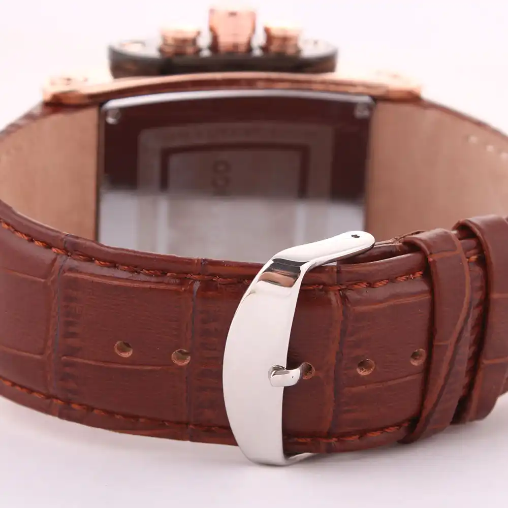 Мужские кварцевые часы BOAMIGO наручные с кожаным ремешком и автоматическим