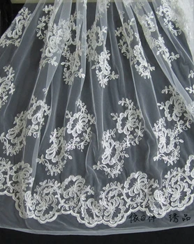 Gorgous Embroidery Lace Fabric, Silver Cord Guipure Lace Embroidered Lace Mesh fabric
Gorgous Embroidery Lace Fabric, Silver Cord Guipure Lace Embroidered Lace Mesh fabric