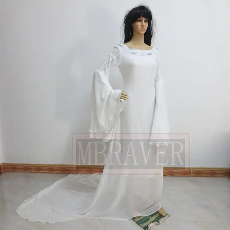The Lord Of The Rings Elven Princess Arwen Cosplay Costume White