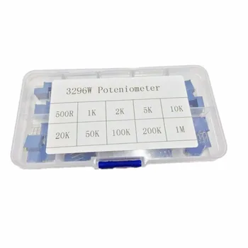 50 Pcs 3296W Multiturn Trimmer Potentiometer Kit High Precision 3296 Variable Resistor With Box Electronic Component diy kit
50 Pcs 3296W Multiturn Trimmer Potentiometer Kit High Precision 3296 Variable Resistor With Box Electronic Component diy kit
