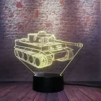 Luminous 3D Nightlight Visual Illusion LED 7 Colors Changing Glow Light Tank Model Toys Bedroom Decor
Luminous 3D Nightlight Visual Illusion LED 7 Colors Changing Glow Light Tank Model Toys Bedroom Decor