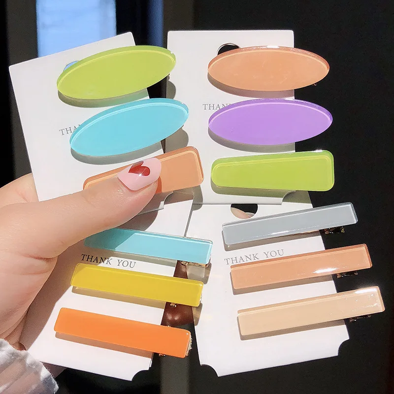 3pcs/set Korean Candy Color Hairclip Geometric Oval Square Water Drop Hairpin Simple Side Clip For Party Hair Headwear Jewelry
3pcs/set Korean Candy Color Hairclip Geometric Oval Square Water Drop Hairpin Simple Side Clip For Party Hair Headwear Jewelry