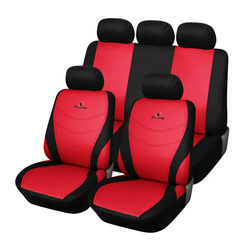 Polyester Fabric Red font b Car b font Seat Cover Universal Fits Most font b Cars