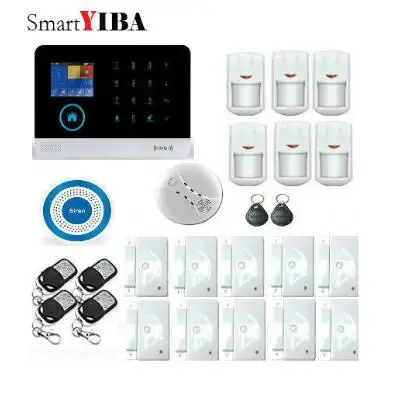 SmartYIBA SMS Wireless WIFI APP Remote Control GSM Alarm System Voice Prompt Security Alarm Kits With Smoke/Glass Break Sensor
SmartYIBA SMS Wireless WIFI APP Remote Control GSM Alarm System Voice Prompt Security Alarm Kits With Smoke/Glass Break Sensor