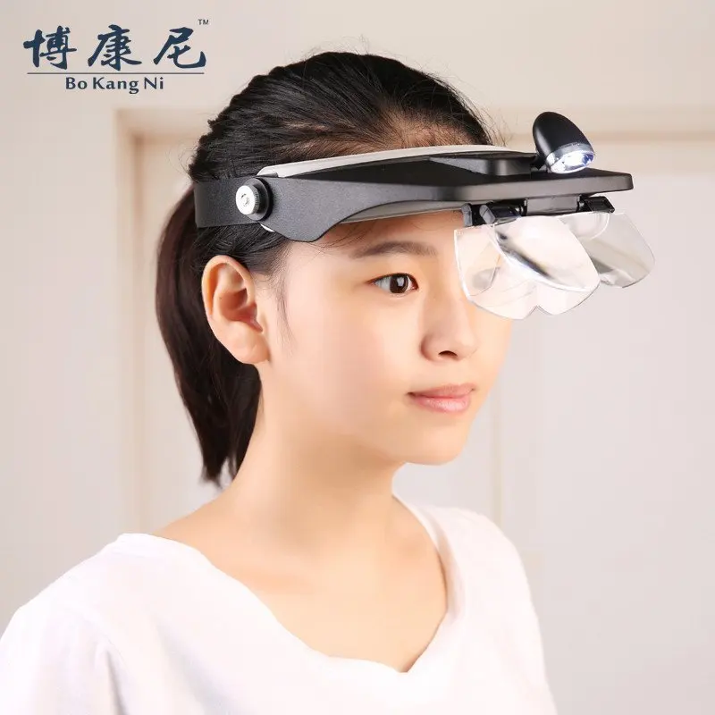 Four Lens Head Wearing Magnifier With Light 1.2X,1.8X,2.5X,3.5X Head Magnifying Glass For Reading Jewelry tools
Four Lens Head Wearing Magnifier With Light 1.2X,1.8X,2.5X,3.5X Head Magnifying Glass For Reading Jewelry tools