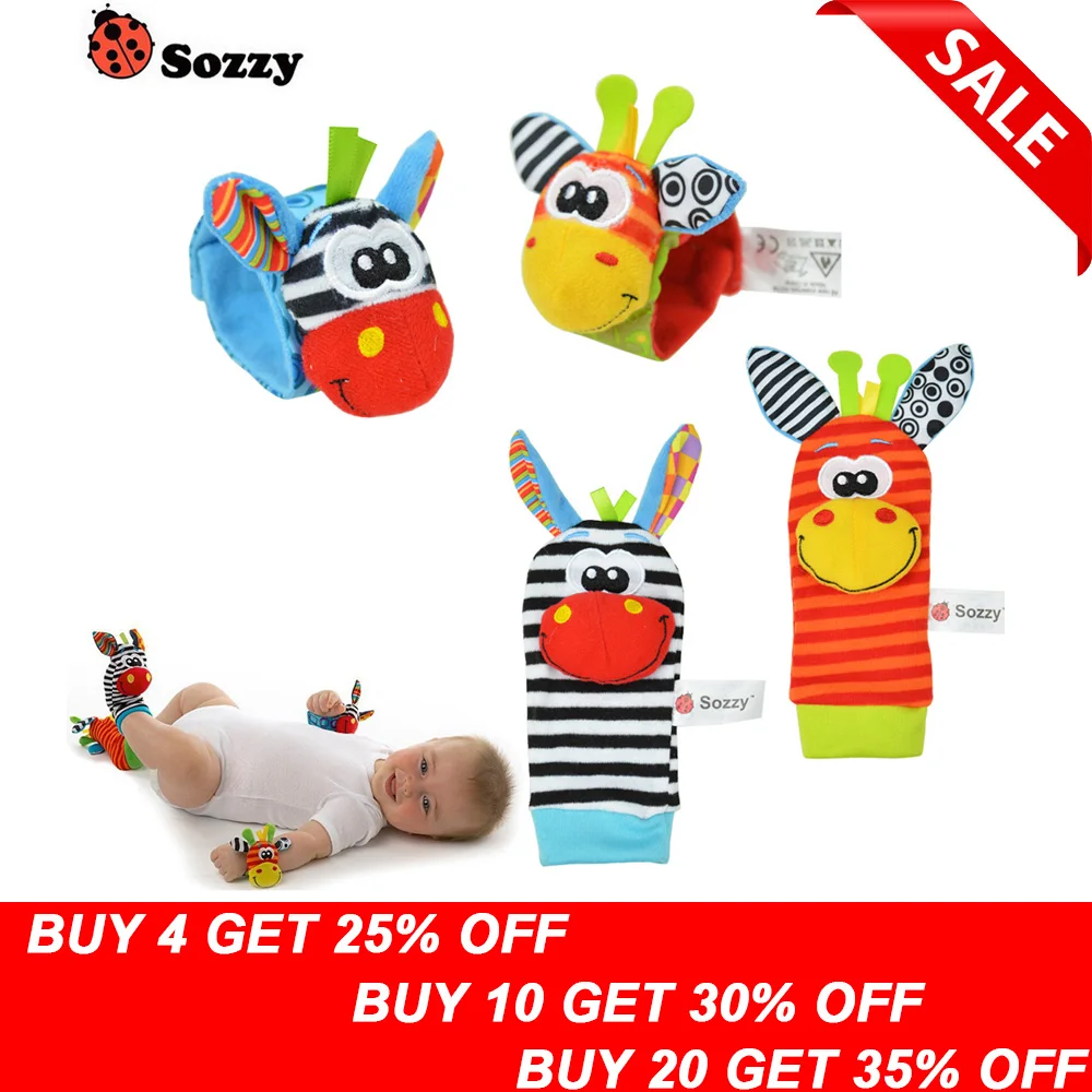 SOZZY Baby Toy Baby Rattles Toys Animal Socks Wrist Strap With Rattle Baby Foot Socks Bug Wrist Strap Wholesale
SOZZY Baby Toy Baby Rattles Toys Animal Socks Wrist Strap With Rattle Baby Foot Socks Bug Wrist Strap Wholesale