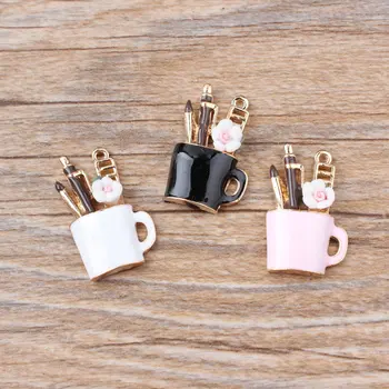 10pcs/lot Make up Cup Tool Gold-colour Enamel Charms For design bracelet earring Jewelry DIY Craft
10pcs/lot Make up Cup Tool Gold-colour Enamel Charms For design bracelet earring Jewelry DIY Craft