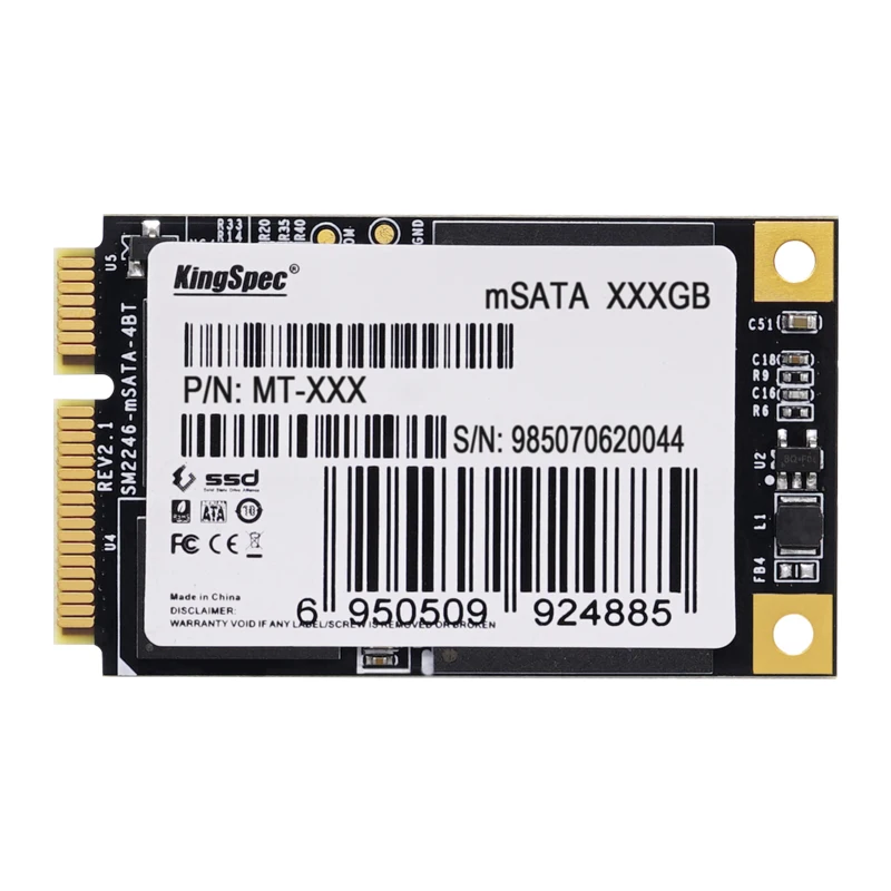 

Kingspec MSATA SATA III II SSD 64GB MLC HDD For Dell M4500 M6400 Acer 722 W500 For HP Envy For IBM S430 Lenovo Y460 V3