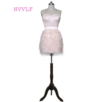 Pink Elegant Cocktail Dresses Sheath Sweetheart Feather Beaded Short Mini Backless Homecoming Dresses
Pink Elegant Cocktail Dresses Sheath Sweetheart Feather Beaded Short Mini Backless Homecoming Dresses