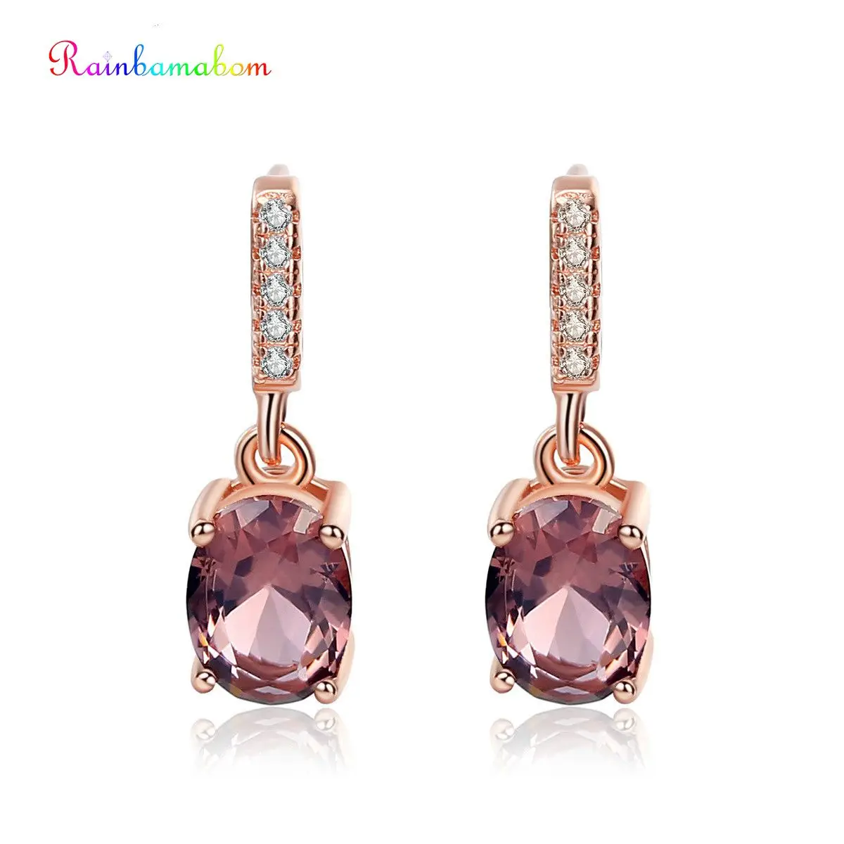 Rainbamabom 925 Solid Sterling Silver Oval Morganite Gemstone Drop Dangle Rose Gold Earrings Women Fine Jewelry Gift Wholesale
Rainbamabom 925 Solid Sterling Silver Oval Morganite Gemstone Drop Dangle Rose Gold Earrings Women Fine Jewelry Gift Wholesale