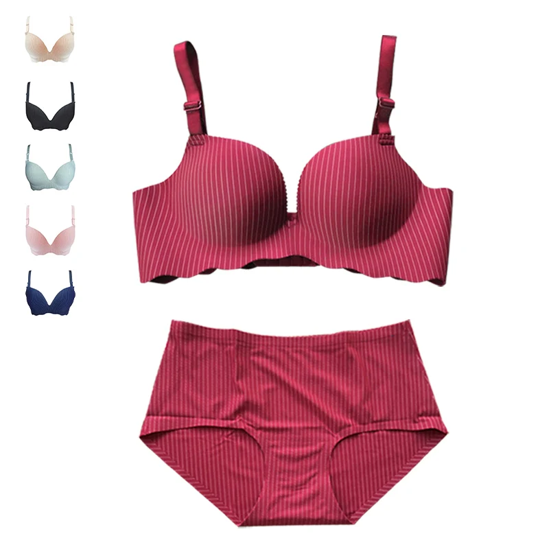 Sexy Seamless Bras Brief Set For Women Push Up Lingerie Wire Free Bra Panties Bralette Striped Brassiere Female Underwear #D
Sexy Seamless Bras Brief Set For Women Push Up Lingerie Wire Free Bra Panties Bralette Striped Brassiere Female Underwear #D