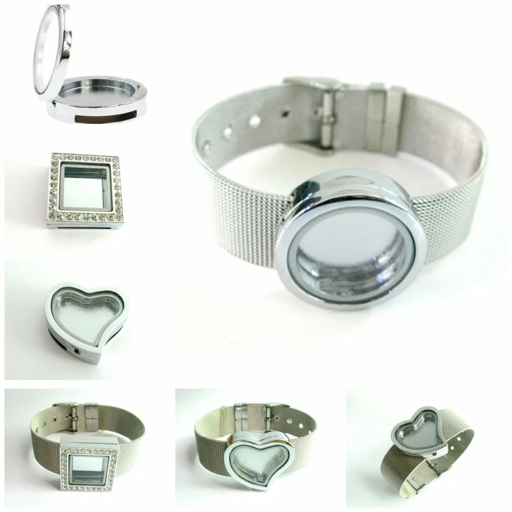 1pc slide locket heart round square shape Magnet glass floating locket with 18mm stainless steel bracelet with 10pcs charms
1pc slide locket heart round square shape Magnet glass floating locket with 18mm stainless steel bracelet with 10pcs charms