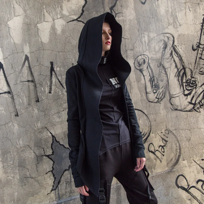 Dark Witch Irregular Hoodies Women Sweatshirts Long Sleeve BF Hoodied Cape Coat Black Gothic Plus Size Zip-up Solid Top
Dark Witch Irregular Hoodies Women Sweatshirts Long Sleeve BF Hoodied Cape Coat Black Gothic Plus Size Zip-up Solid Top