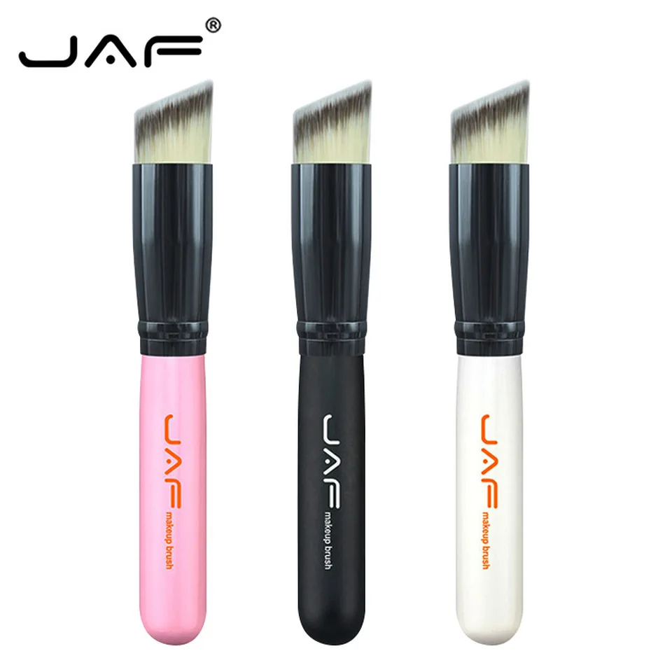 Фото JAF Angled Multifunction Makeup Brush Liquid Foundation Face Contour Powder BB Cream Soft Synthetic Make Up Tool 16STA | Красота и