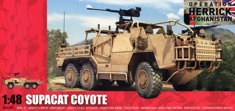 Airfix 06302 1/48 Scale British Army Supercat coyote HMT600 Plastic Model Building Kit
Airfix 06302 1/48 Scale British Army Supercat coyote HMT600 Plastic Model Building Kit